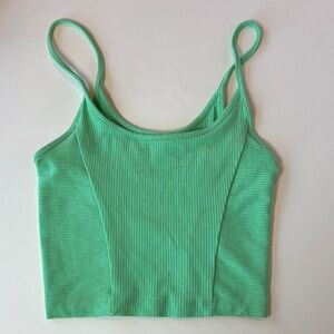 URBAN Outfitters Mint Green Ribbed Cami Tank Top Size Small Y2K